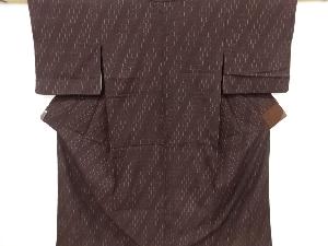 アンティーク　亀甲絣織り出し手織り真綿紬単衣着物
